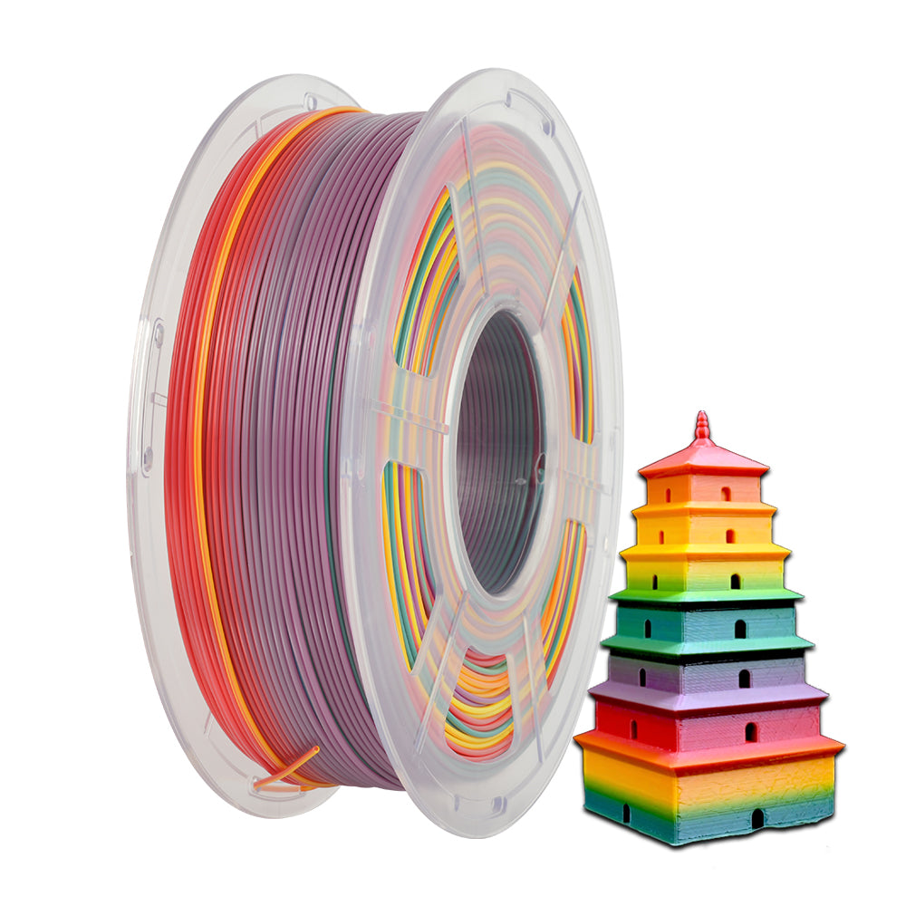 [MOQ: 3KG] PLA Rainbow and SILK Rainbow 3D Printer Filament 1KG