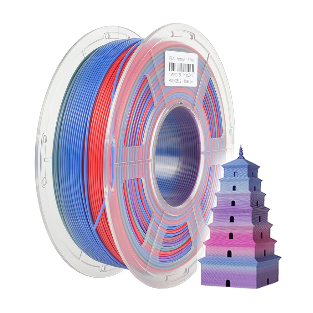 [MOQ: 3KG] PLA Rainbow and SILK Rainbow 3D Printer Filament 1KG