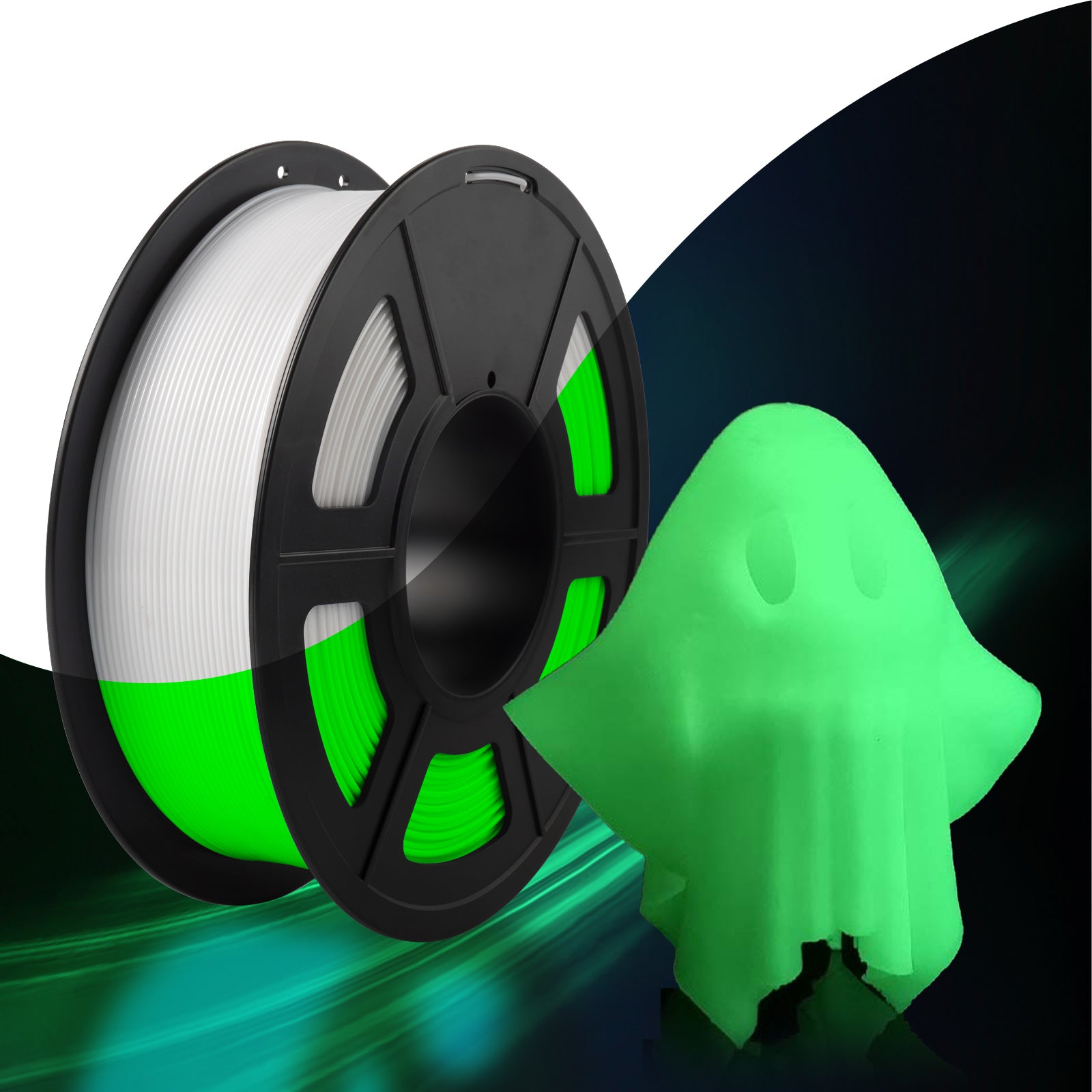 Glow in The Dark (Luminous) PLA 3D Printer Filament 1KG