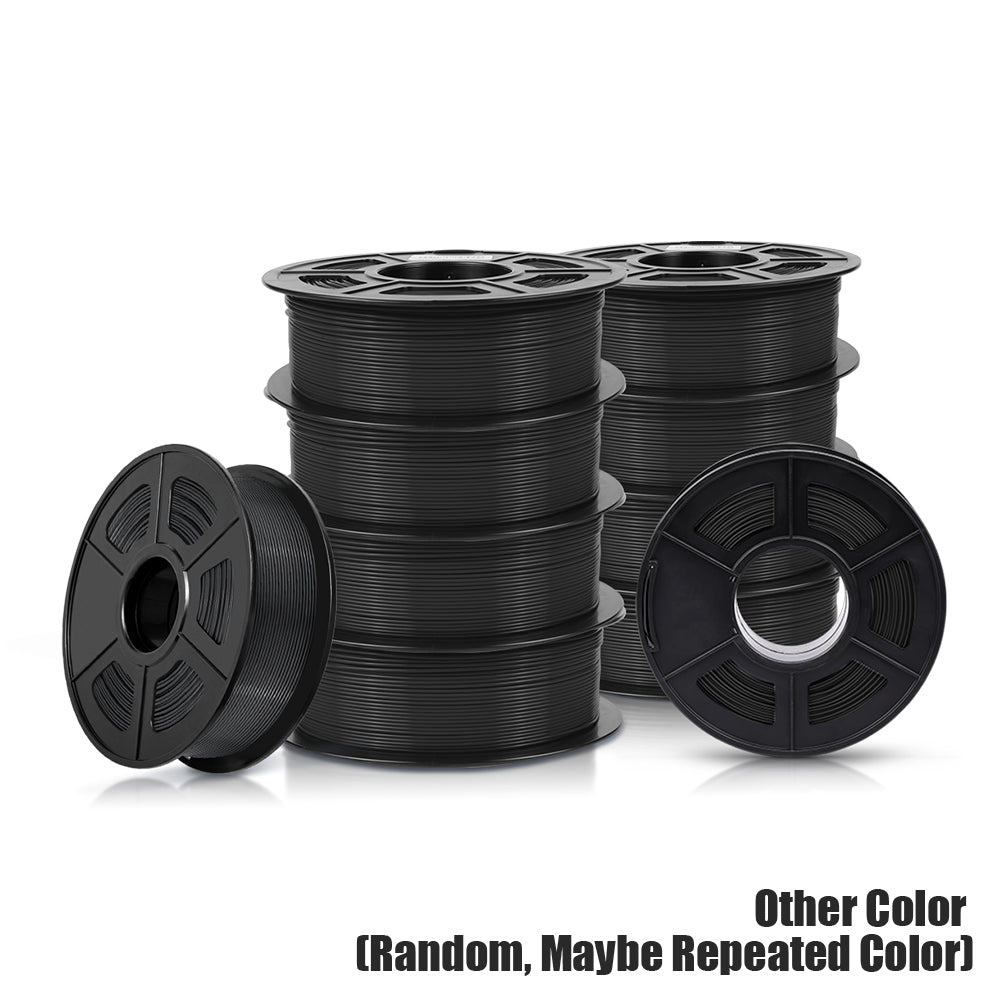 Filament en fibre de carbone SUNLU 1,75 mm, filament PLA noir 1,75 +/- 0,02  mm, bobine de 1 kg pour l'impression 3D