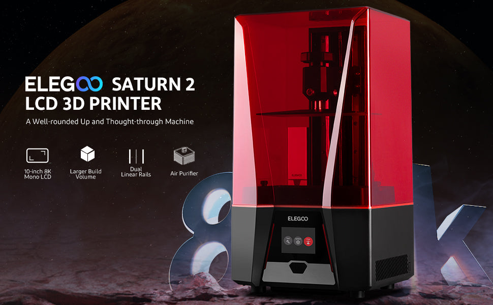 ELEGOO Saturn 2 8K Resin 3D Printer