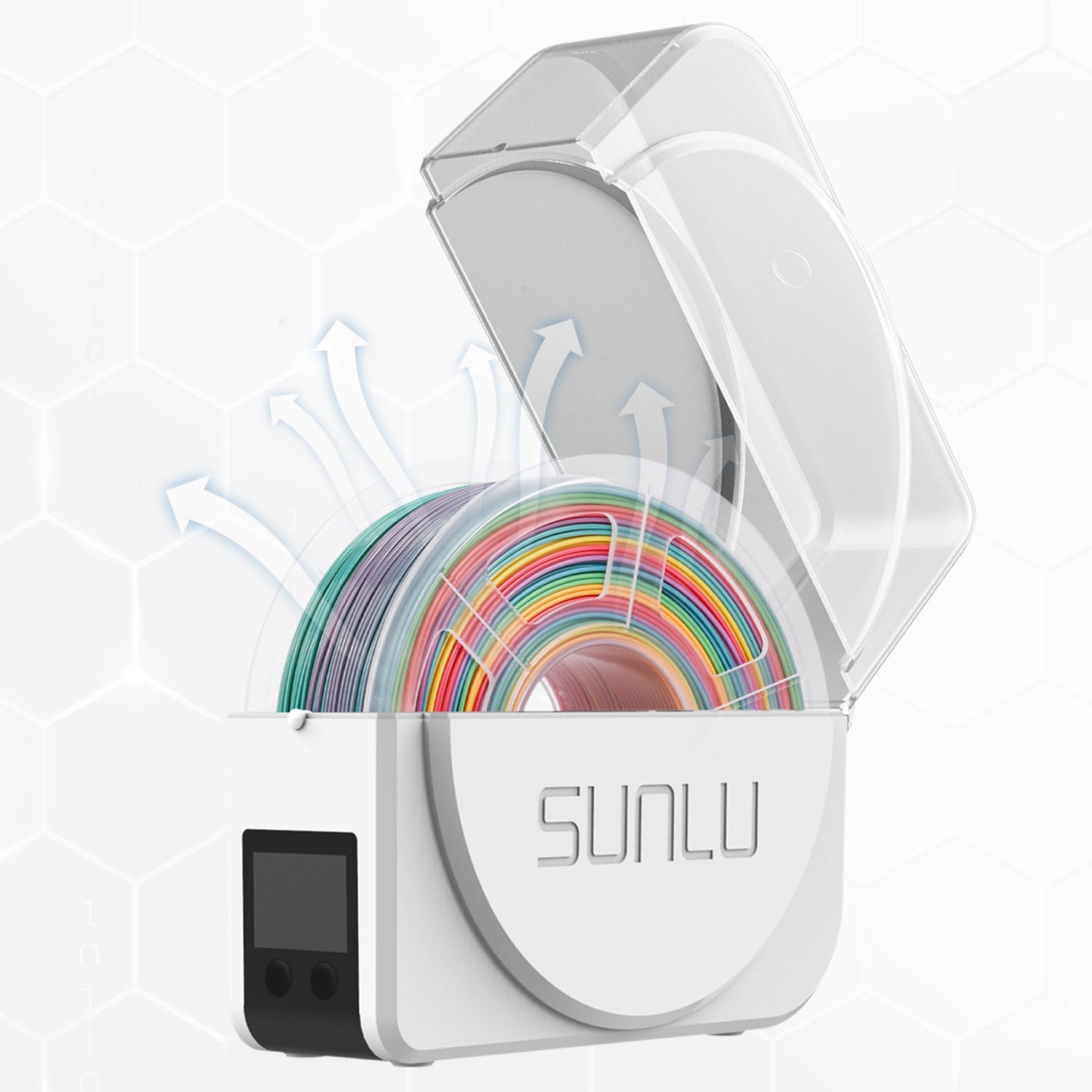 SUNLU Amélioré Filament Dryer avec Ventilateur pour Filament d'Imprimante  3D, S1 Plus Boîte de Séchage Garde Filament Sec, Support de Bobine pour