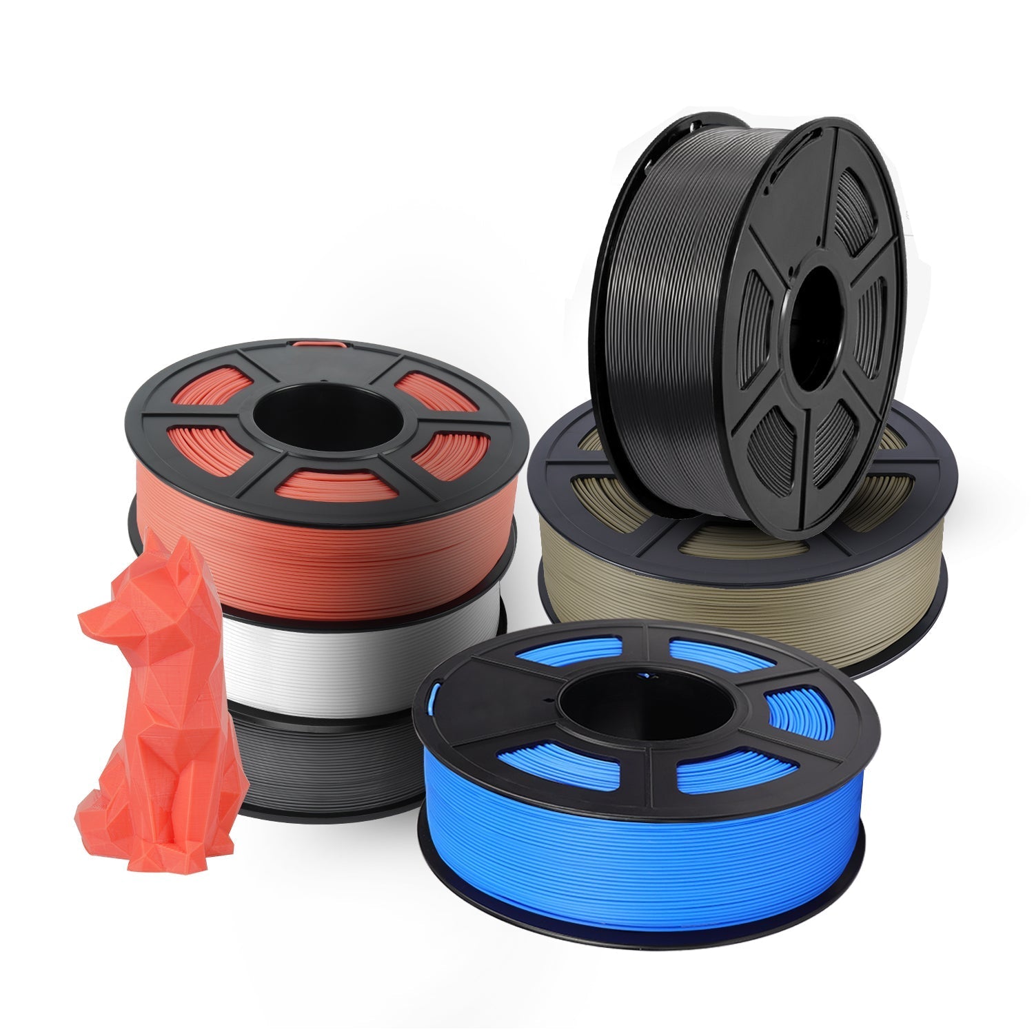 SUNLU 3D Printer Filament, 250G PETG Filament Bundle, 1.75mm PETG Filament  Muticolor, High Toughness, Neatly Wound Filament, 250G Spool, 8 Rolls