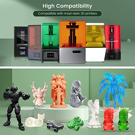  SUNLU 3D Printer Resin, 2000g Standard Photopolymer 405nm UV  Curing Resin for 4K/8K LCD/DLP/SLA Resin 3D Printer, 3D Printing Liquid  Fast Curing Resin, High Precision, Low Shrinkage, 2KG, Grey : Industrial