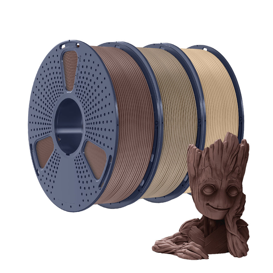 Optimized Wood PLA 3D Printer Filament 1KG, Optimized and Upgraded Wood Texture