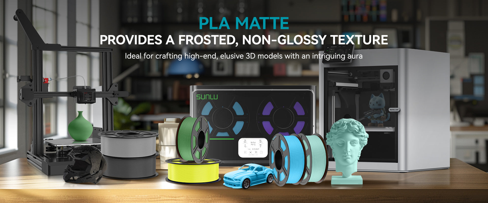 Filament for 3D-print SUNLU PLA MATTE 1.75mm 1kg