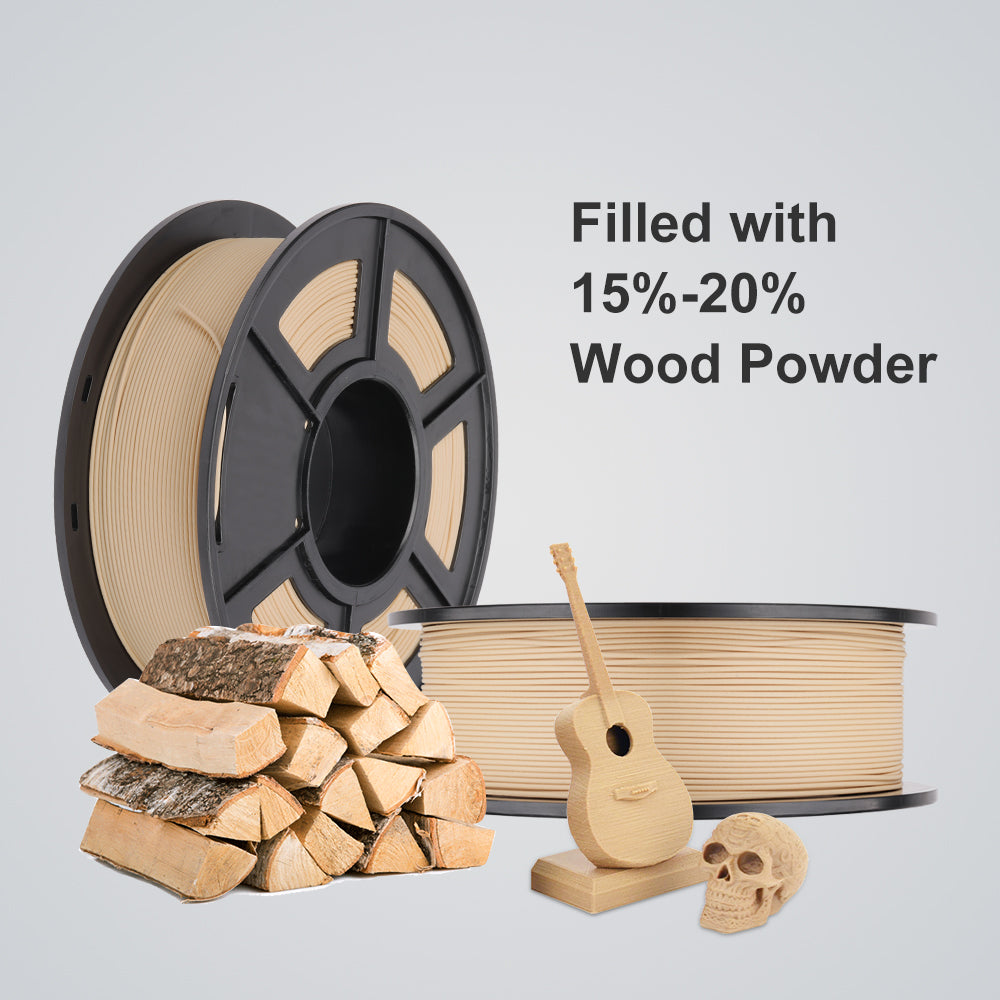 Natural-1.75-Wood (PLA WoodFill) PRINTS LIKE PLA
